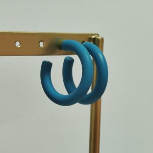 עגילי חישוק כחולות